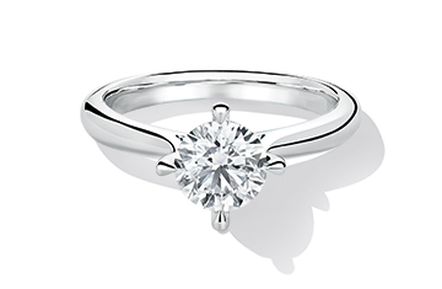 Birks Nordic Light Bague de fian&ccedil;ailles &agrave; diamant solitaire rond